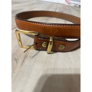 AKER B21 Concealed Carry Gun Belt 1.5" Polymer Core Leather Duty EDC Tan Size 48